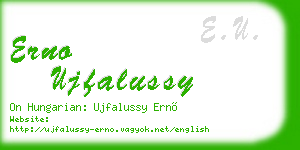 erno ujfalussy business card
